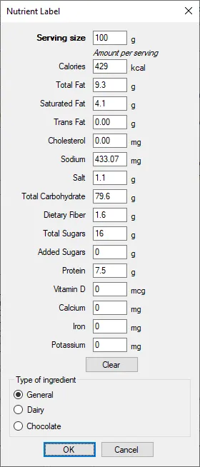 Screenshot: Ingredient Tutorial