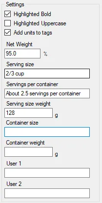 Screenshot: Nutrition Facts Label Tutorial