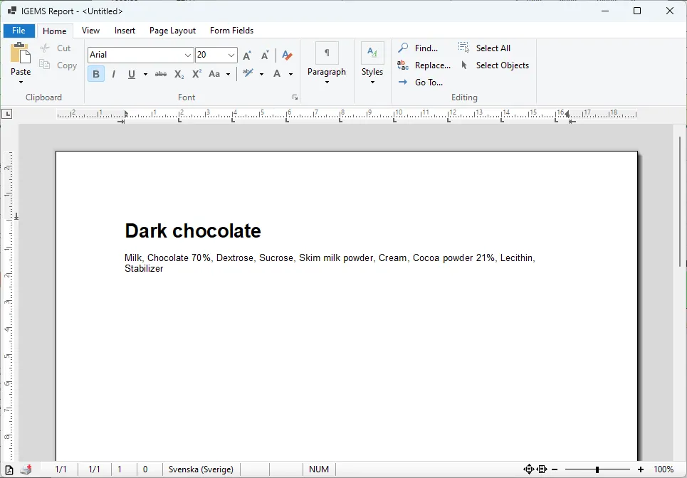 Screenshot: Reports