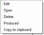 Screenshot: Production Planning Dialog