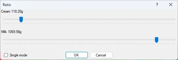 Screenshot: Ratio Dialog