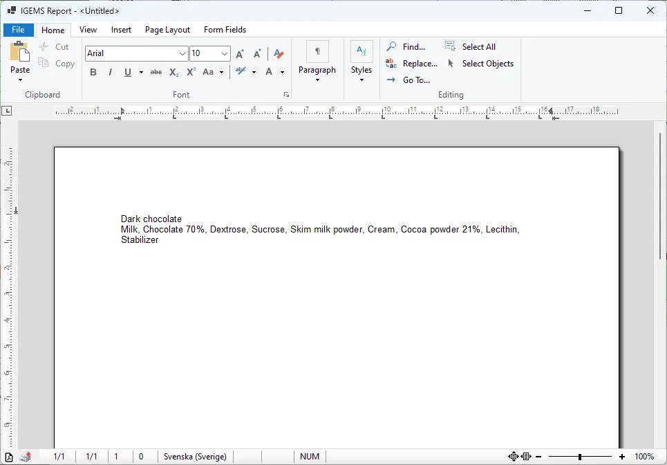 Screenshot: Reports